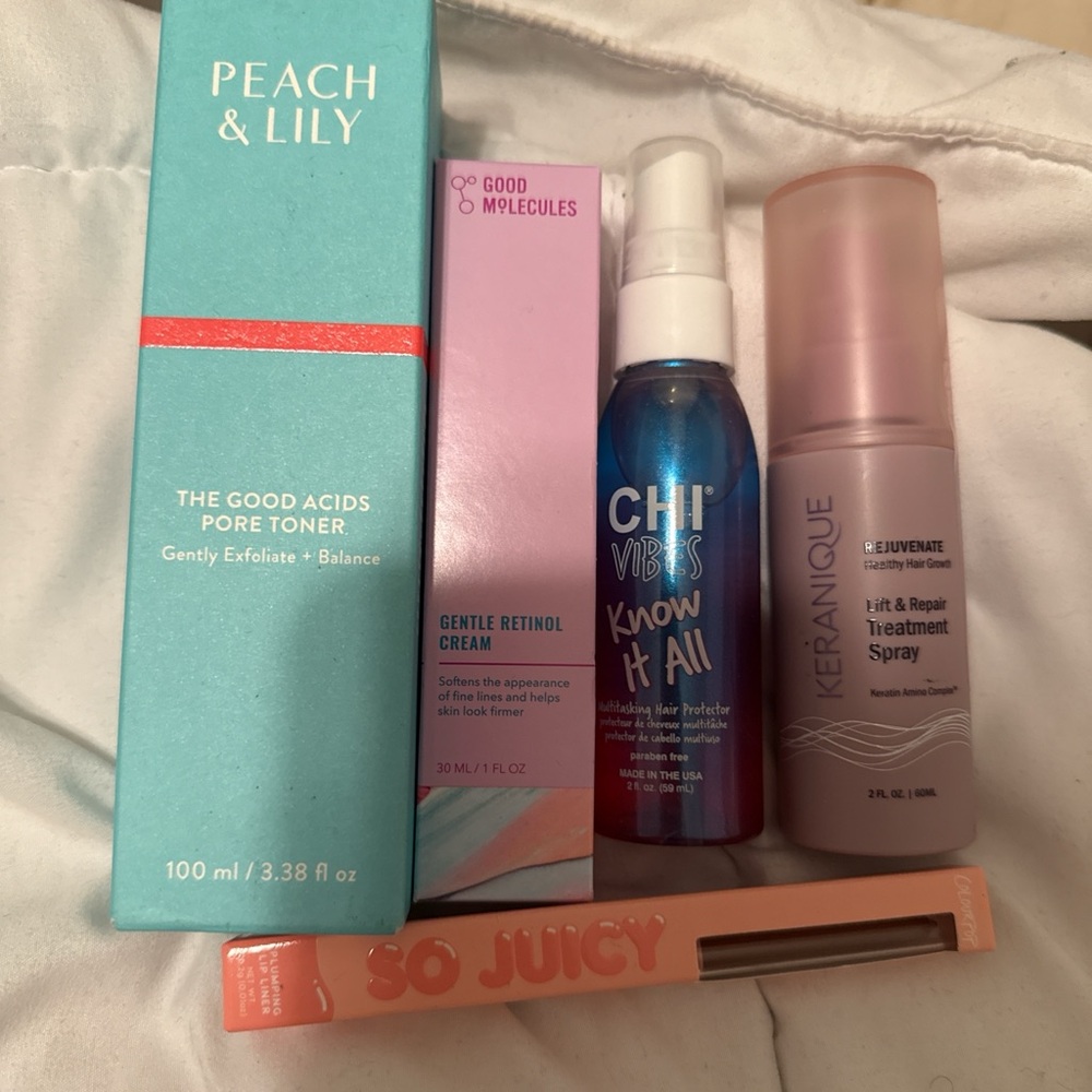 Skincare and Haircare Set with Peach & Lily and CHI